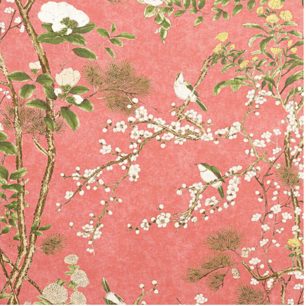 Thibaut Katsura Fabric In Coral